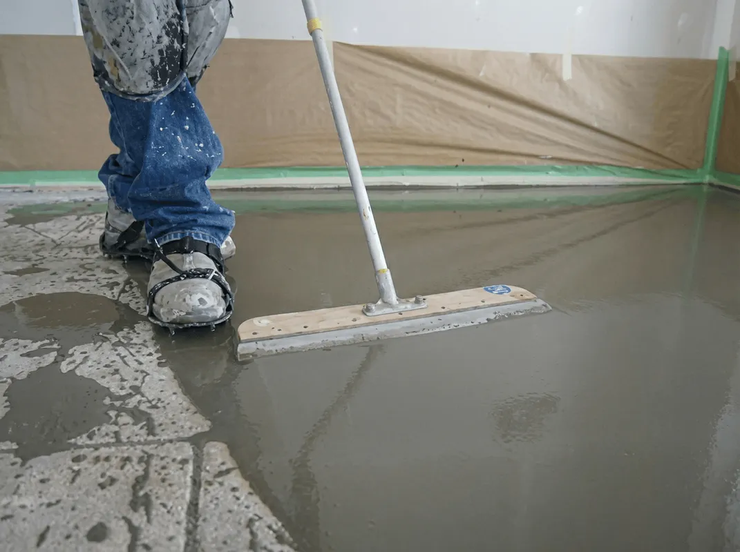 Uneven floor being professionally repaired in Albany, NY
